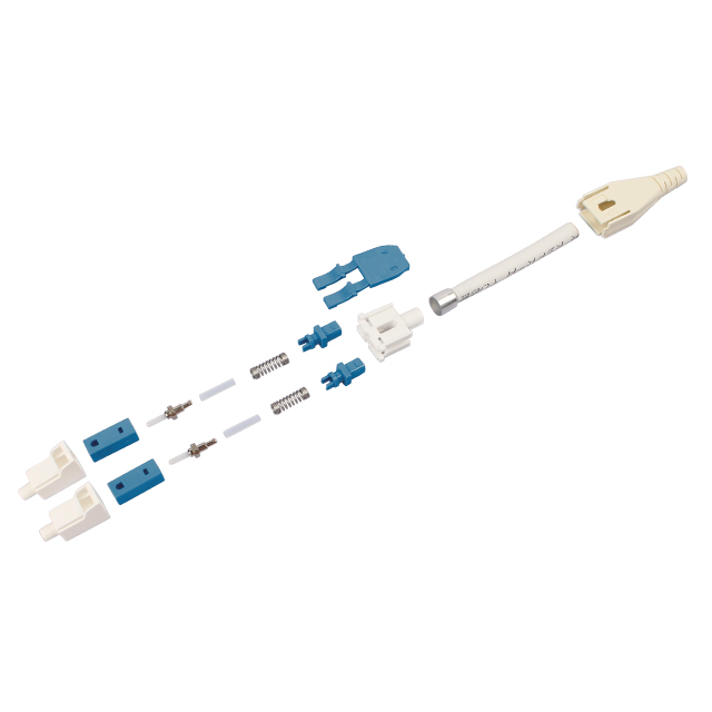 single mode os2 lc/upc optical connector uniboot 5.0mm fiber optic cable connector blue housing, black boot (copy)