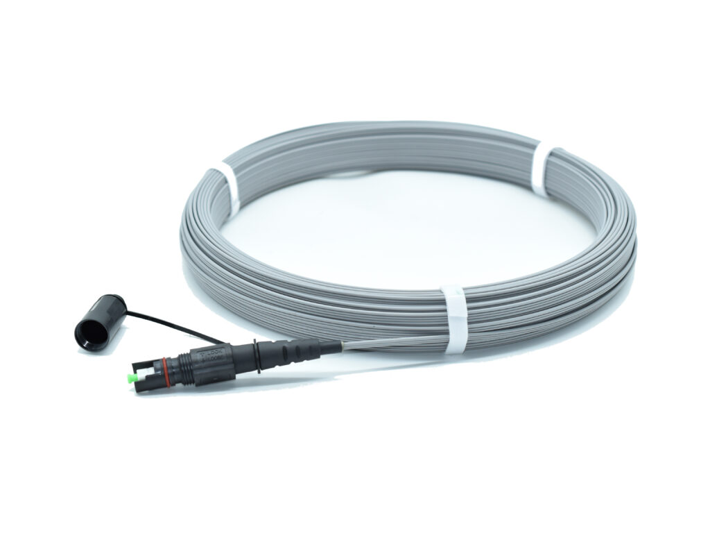 IP67 Waterproof connector with flat drop cable grey color