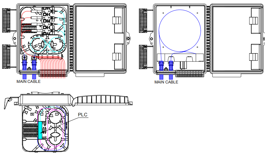 FDB0216S fiber distribution box cable wiring way