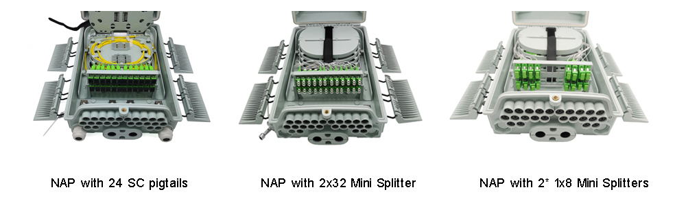 FDB0224M 24 Port NAP Box 3 types internal design