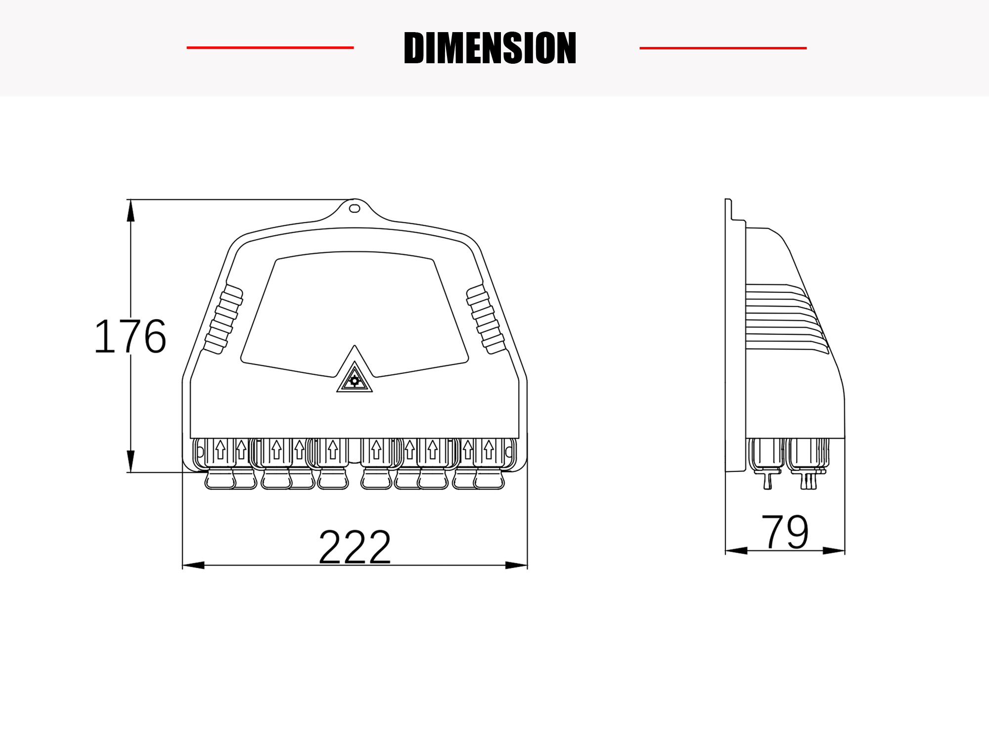 cto-10-8p fiber distribution box dimension