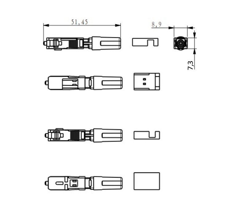 FAOC2308-fast-connector-Dimension