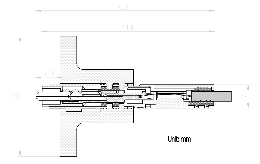 KG53 fast connector dimension