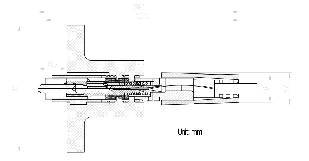 LX58 FAST CONNECTOR dimension