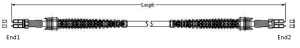 NSN Boot 180 degree duplex LC fiber optic patch cord