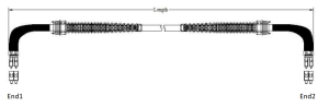 NSN Boot 90 degree duplex LC fiber optic patch cord