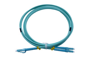 lc to lc multimode fiber patch cable OM3 10G aqua duplex with clip