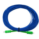 Armored single mode fiber patch cable blue color, 3.0mm both end with SC apc connectors G657A1 LSZH