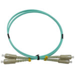 sc to sc patch cord multimode OM3 aqua duplex