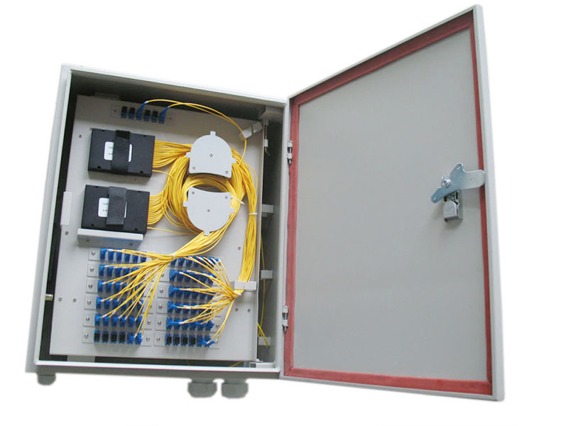 PLC splitter module in wall mount termination box