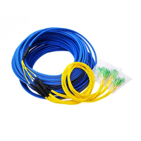 Armored 48 cores distribution cable patch cord single mode G657A2 LSZH with white strip