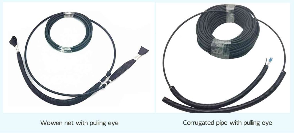 DLC cable assembly with pulling eye