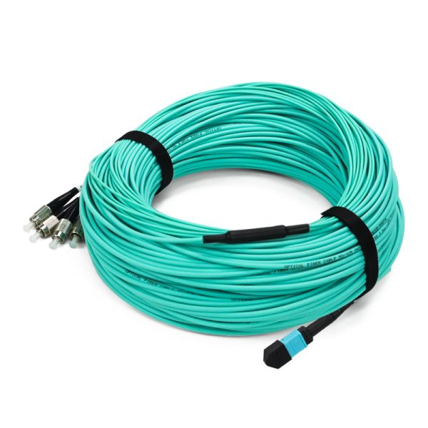 MPO To FC 4 Fibers Fanout Patch Cord