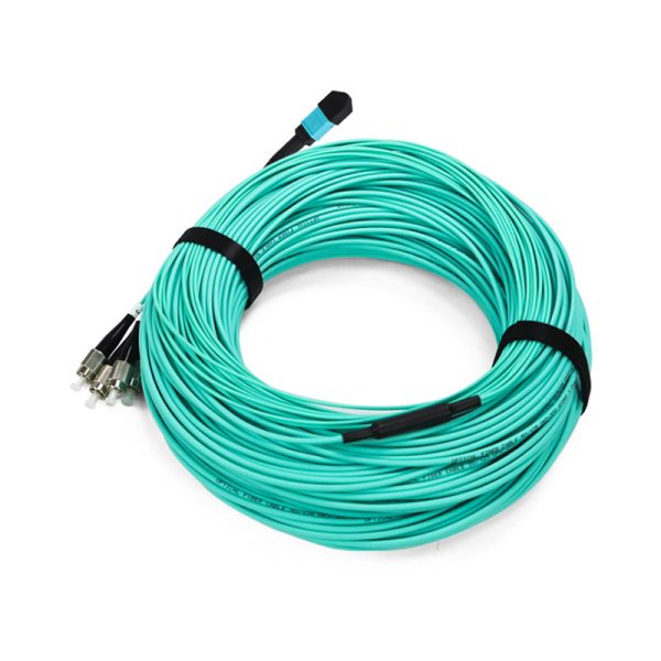 MPO To FC 4 Fibers Fanout Patch Cord