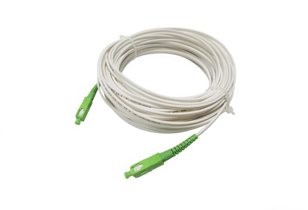 ftth drop cable patch cord sc apc connector white G657A2 LSZH