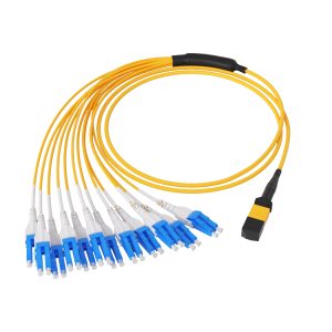 24 Fibers MPO To LC Fanout Cable SM Elite 0.35dB