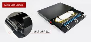 12 Port LC Fiber Optic Patch Panel 24 Cores Sliding Rail to ease better fiber management