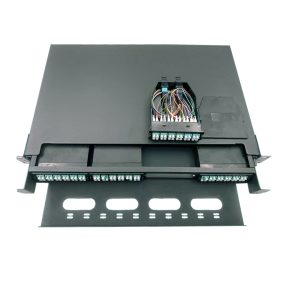 1U 96 Cores Sliding Drawer MPO MTP Patch Panel with 4 Cassettes