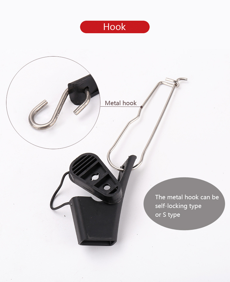 c370 drop cable tension clamp hook can be opened type self locking type