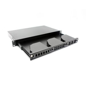 1U Rack Sliding Rail mpo patch panel 72 cores with 3 modules