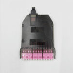 12 fiber male mtp lc cassette om4 violet connectors plastic housing