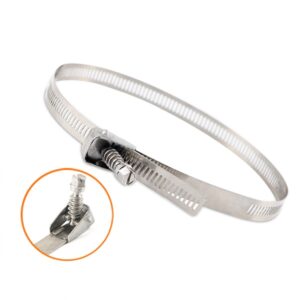 adjustable band bracket assembly clamps for pole or hole, steel ball self locking design