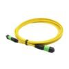 12 fiber mtp termination flat truck cable single mode os2 g657a2 yellow 3m