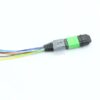12 fibers male mpo to lc patch cord single mode g657a2 lszh 0.35m color coded