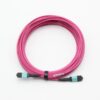 8 Fiber MPO Male Connector Patchcord OM4 Cable For Backbone Polarity Change