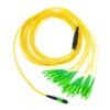 custom 12 fiber mpo apc to 12 sc apc connectors breakout cable assembly 2.0mm 3.0mm lszh yellow