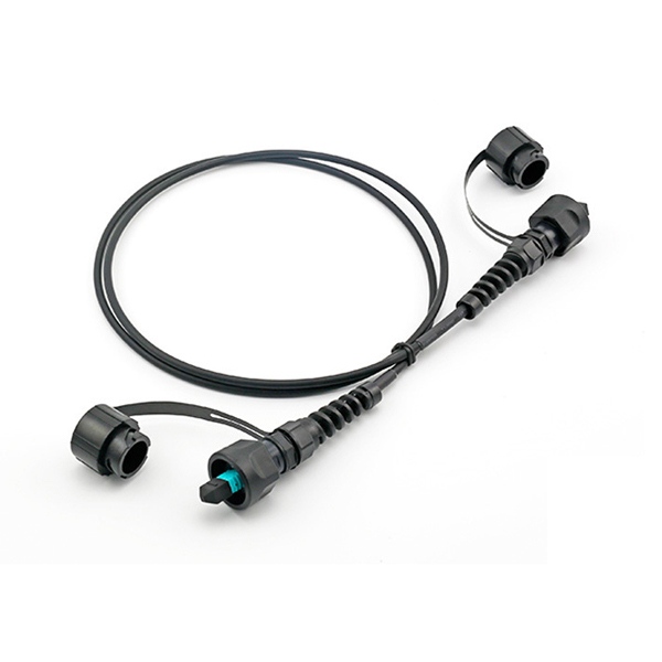 ip67 odva mpo patch cord pre terminated with 7.0mm armored cable drum black lszh, base 8 fiber