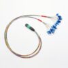 24 Fibers MPO APC To LC UPC Patchcord SM Blue 0.6Meter