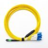 8 Fiber MPO 4LC Duplex Fiber Breakout Cable SM Blue Static Pack