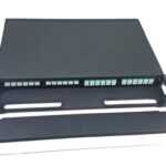 24 fiber cassette mpo to 4lc qsfp28 100g, metal black, 6pcs 4 way lc couplers om3