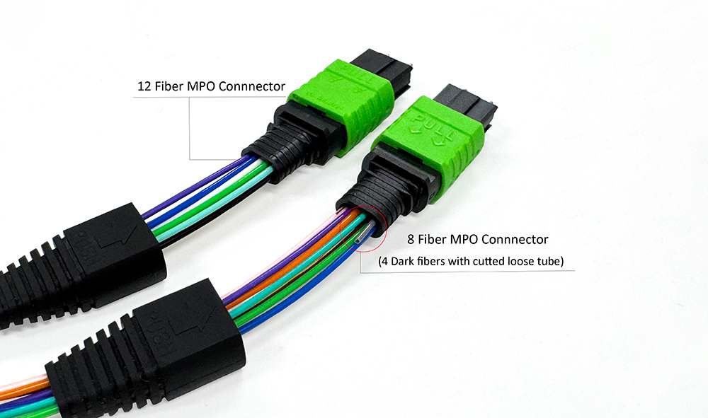 difference of mpo 8 fiber and mpo 12 fiber