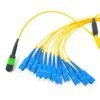mpo 12 fiber cable fanout with scupc fiber optic pigtails 2mm yellow os1
