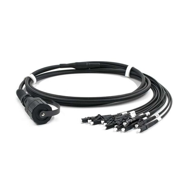 outdoor odva mpo 12 to lc patch cord cable fanout 2.0mm pigtails in black