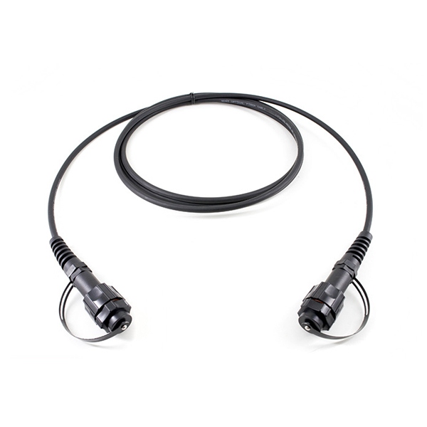 ip67 odva mpo patch cord pre terminated with 7.0mm armored cable drum black lszh, base 8 fiber