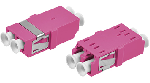 12 fiber male mtp lc cassette om4 violet connectors plastic housing