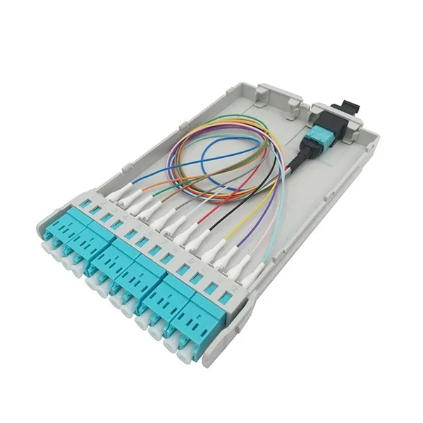 24 fibers mpo/m to lc/pc fanout 0.9mm 30cm patch cable om3 multimode