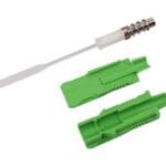 optical sc apc connector 2.0mm, sm integrated body head with dust cap for duct pipeline pulling