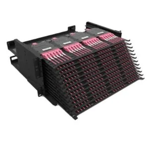 576 Cores 4U MTP MPO Panel with 48PCS MTP LC Cassettes Transparent High Density Application