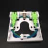 ftth desktop optical termination outlet, 2sc connectors, 1 rf for catv application