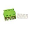 lc adapter 4 ways with internal shutter, anti laser protection, sm green