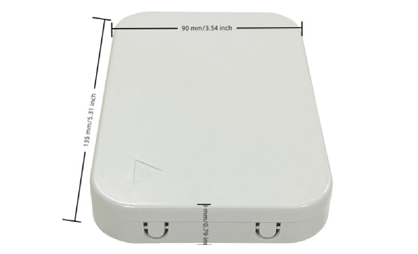 1 port termination box fiber optic, sc adapter with flange, wall mounted white