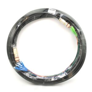 catv & lan outdoor patch cord sc upc sc apc with service drop cable 4 core overhead wring, 9.2 9.6mm pe, 4 longitudinal water barrier