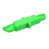 r&m e2k connector adapter, simplex, apc os2 9/125um, plastic pei material, female to female