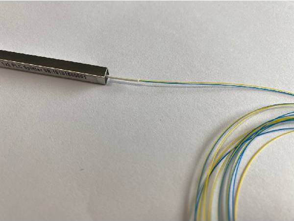 single mode bare splitter 250um ribbon fiber colored for pon network with lc/apc connectors at both sides, 1meter long, 1pc pack