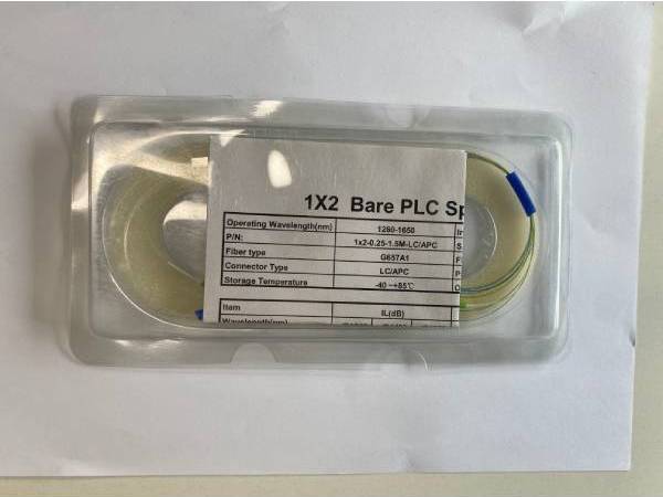 single mode bare splitter 250um ribbon fiber colored for pon network with lc/apc connectors at both sides, 1meter long, 1pc pack