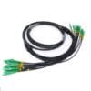 12 core armored patch cable lc apc lc apc single mode g.657 opnr riser, 2.5 mts, outdoor tpu sheath